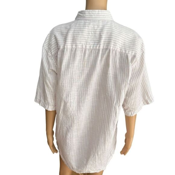 La Havana men’s 100% linen striped shirt size L - Picture 3 of 9
